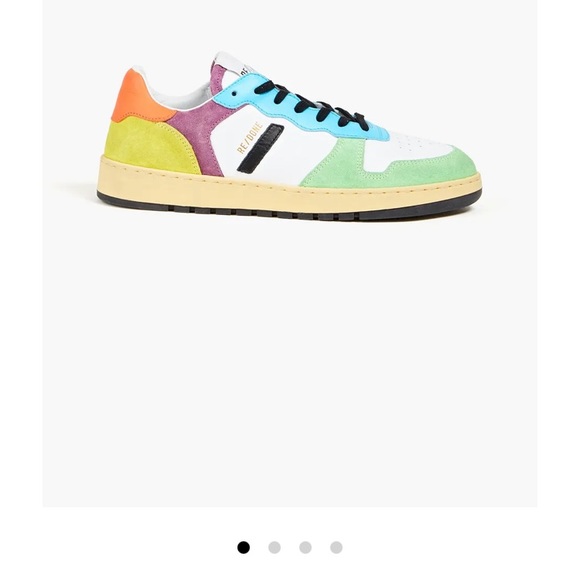 SOLD Re/done 80s Basketball Shoes in rainbow coloured genuine leather - Picture 2 of 7